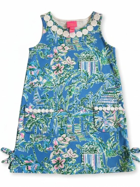 Lilly Pulitzer Other - Lilly Pulitzer Preppy Tropical Shift Dress with White Embroidery Vacation Cruise